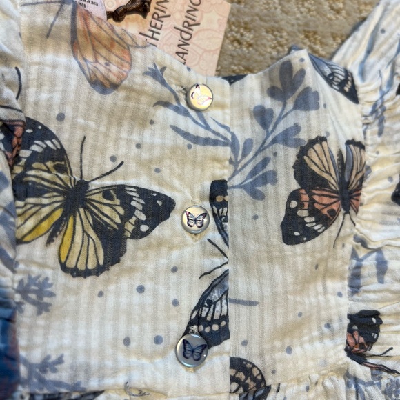 Catherine Malandrino Flutter Sleeve Floral Spring  Cotton Dress 24 Months - Picture 9 of 10